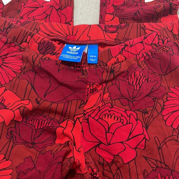 Adidas tights red with white logo - Picture 2 of 4